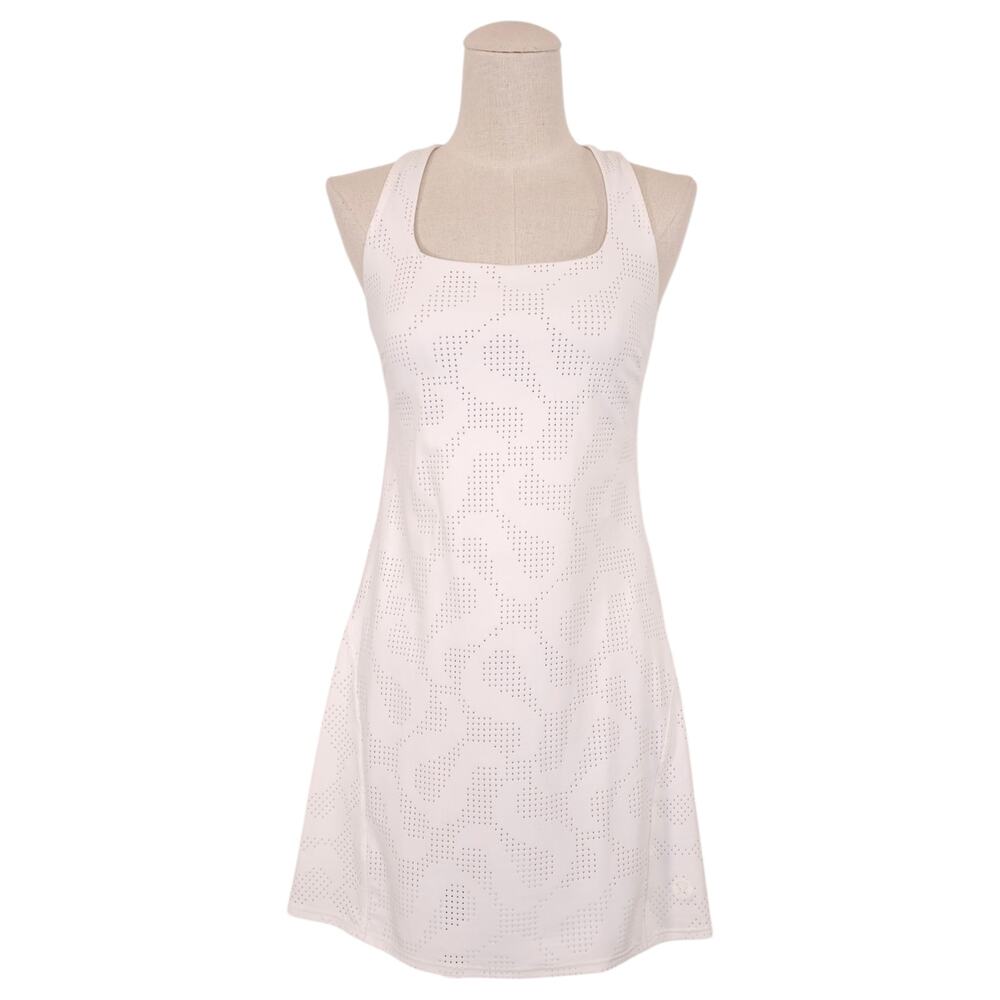 Lululemon Lightweight Linerless Tennis Dress Logo White Sz 4